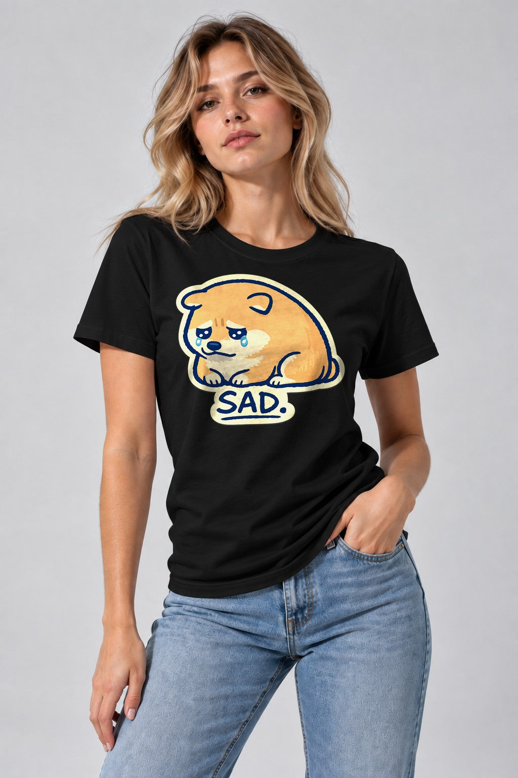 Sad Shiba - Black