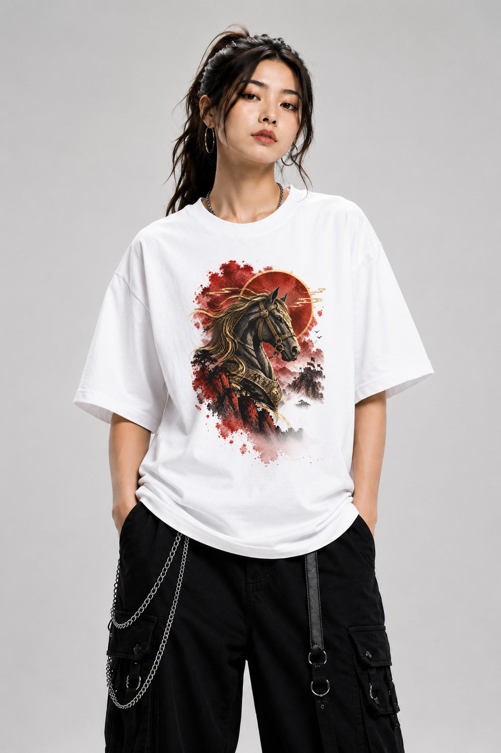 Samurai War Horse - White