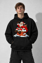 Santa on Chimney - Black