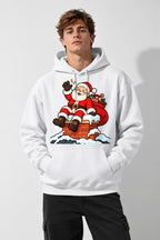 Santa on Chimney - White