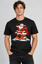 Santa on Chimney - Black