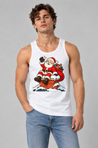 Santa on Chimney - White