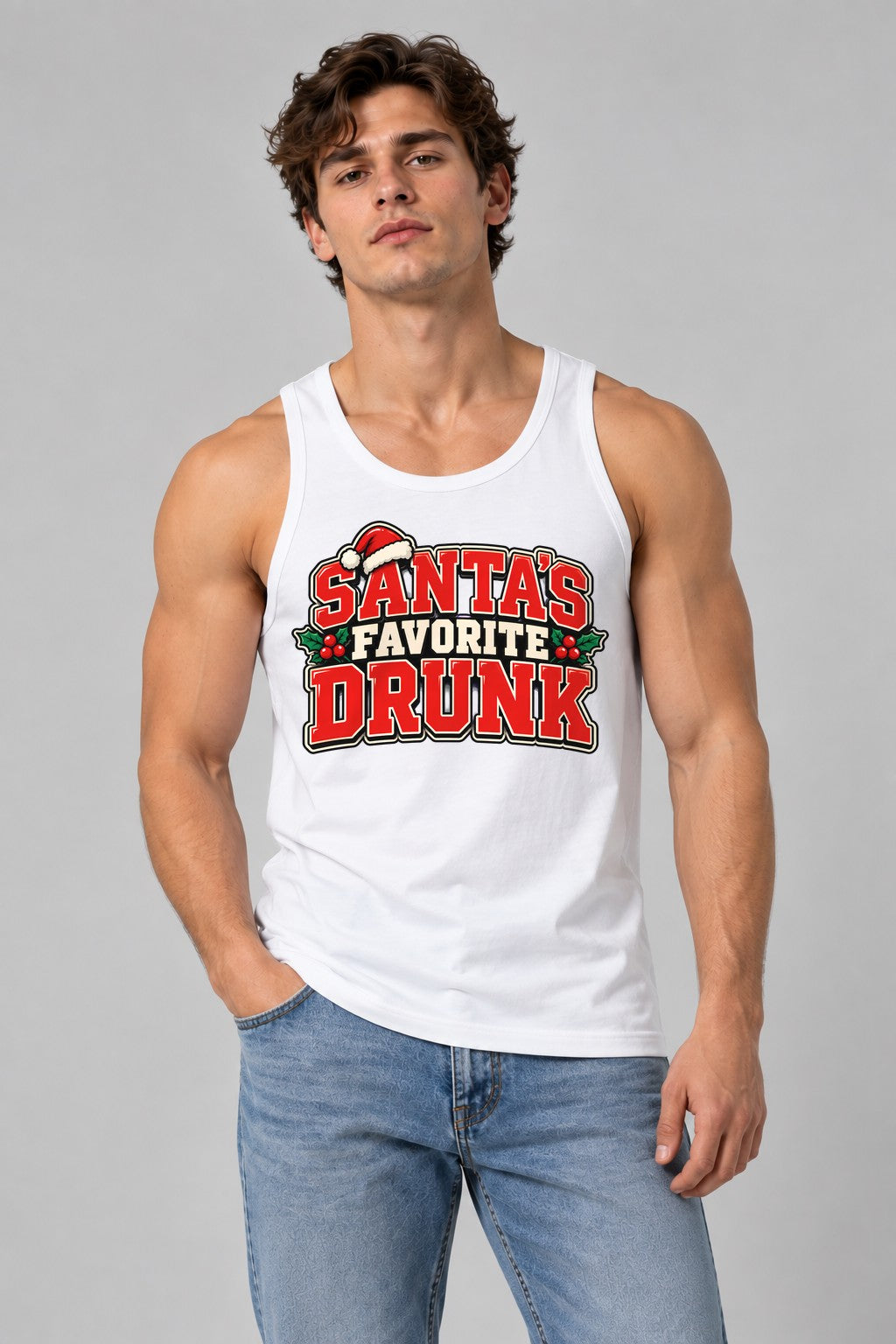 Santa's Favorite Drunk - White