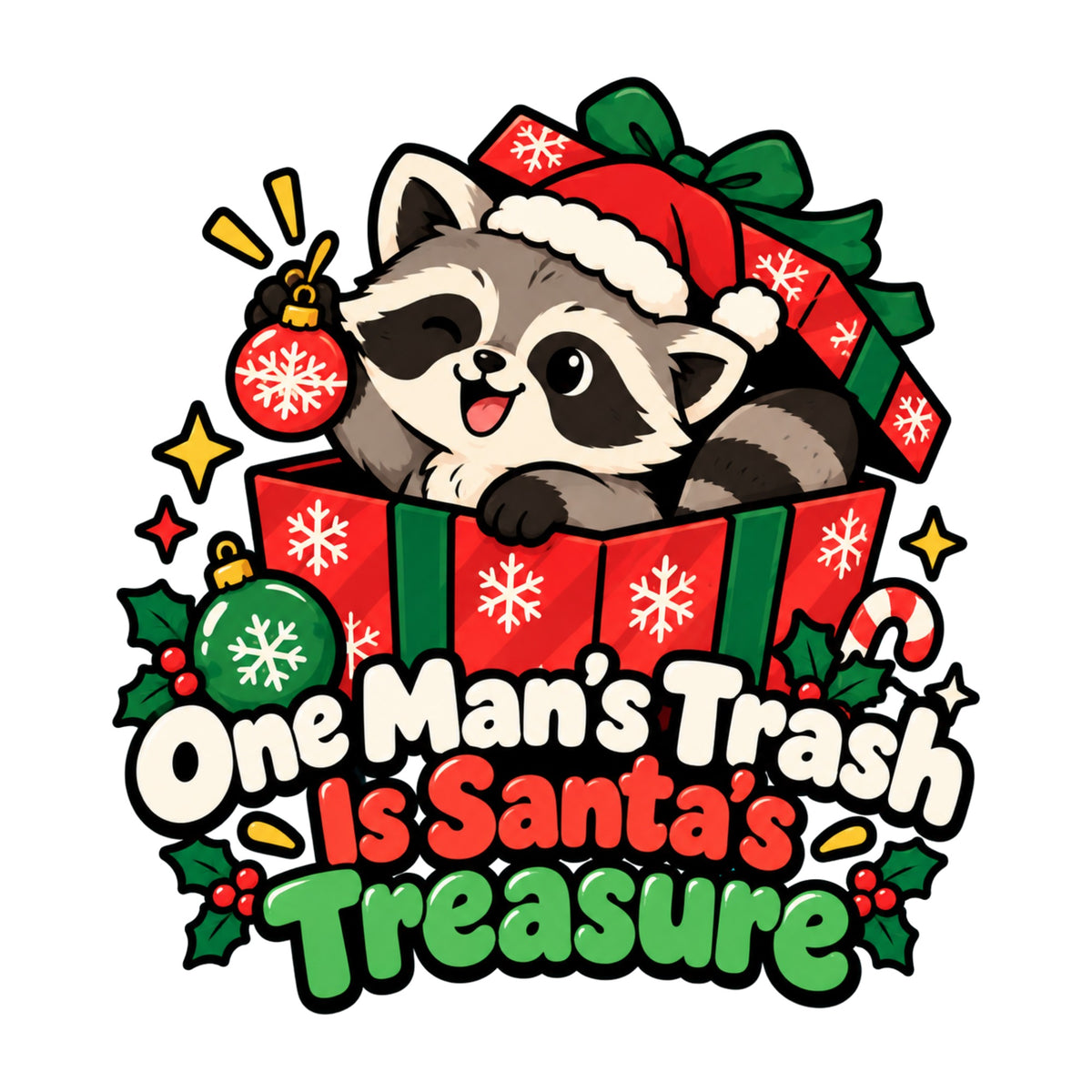 Santa's Treasure Raccoon