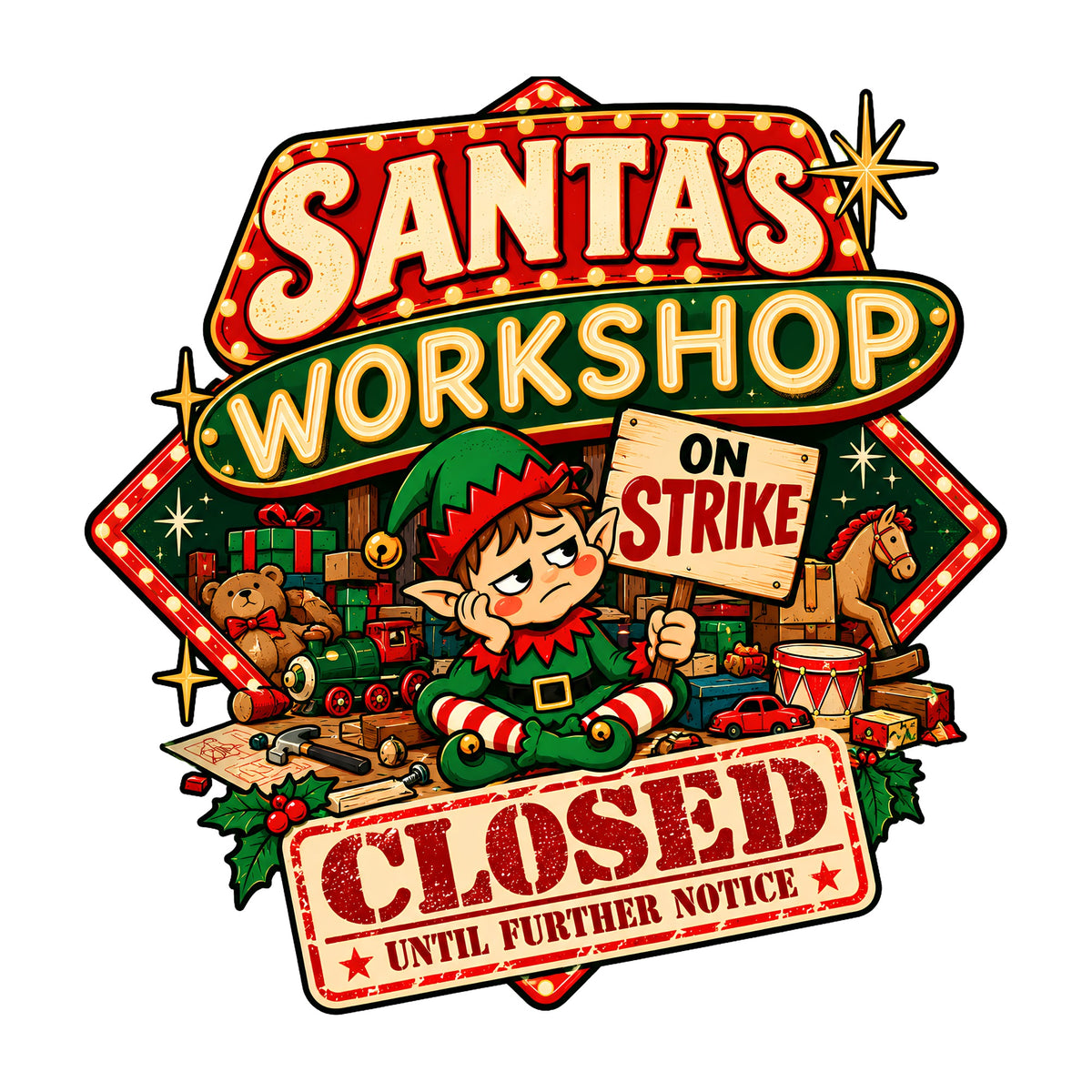 Santa's Workshop On Strike