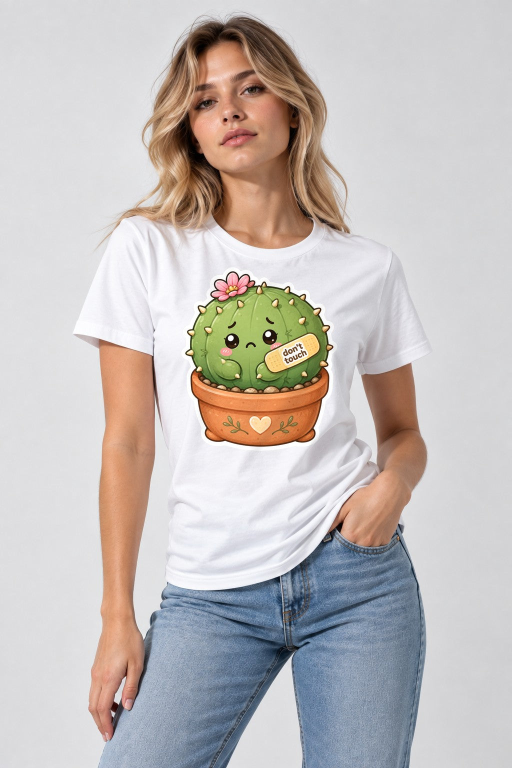 Sensitive Cactus - White