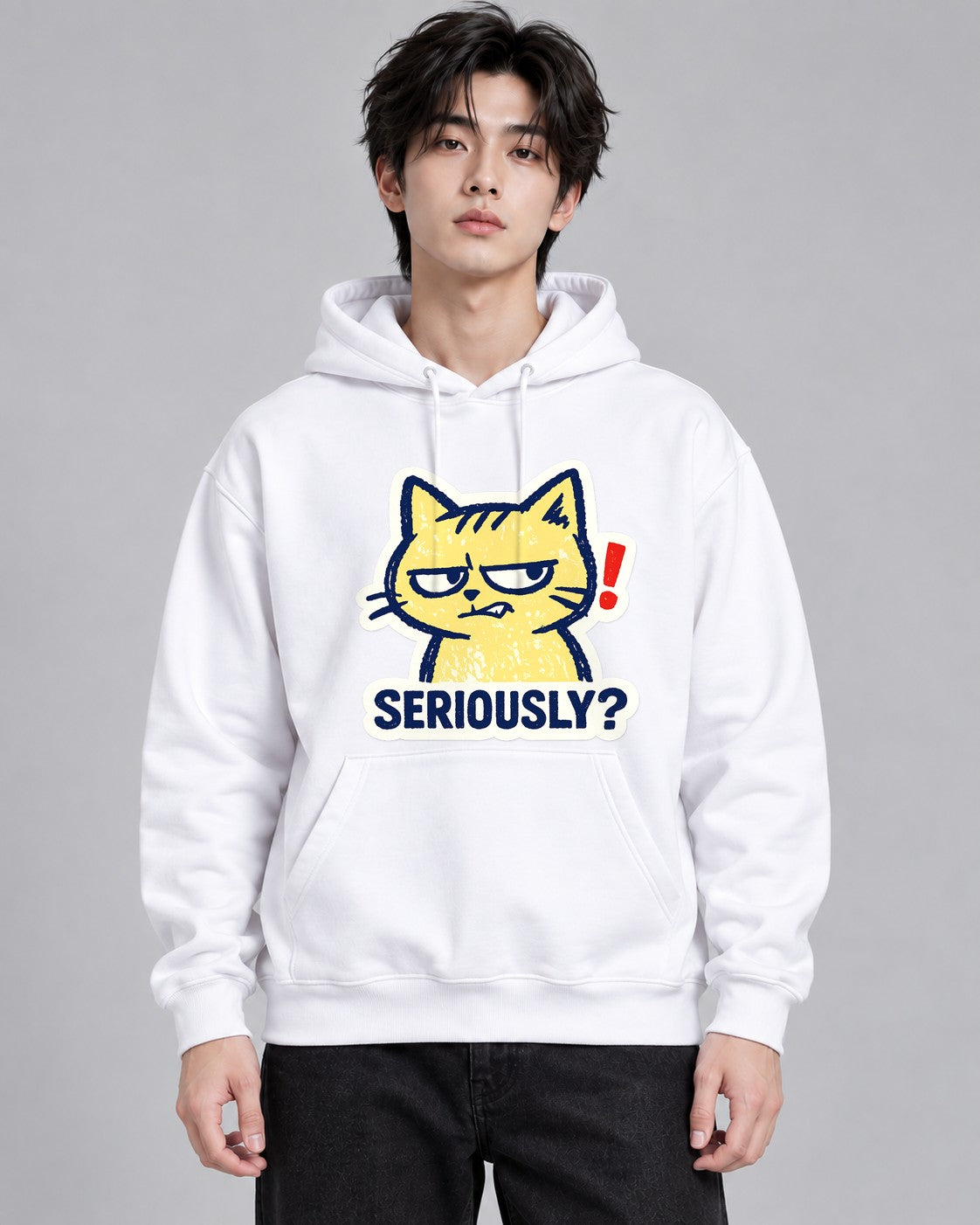 Seriously Grumpy Cat - White