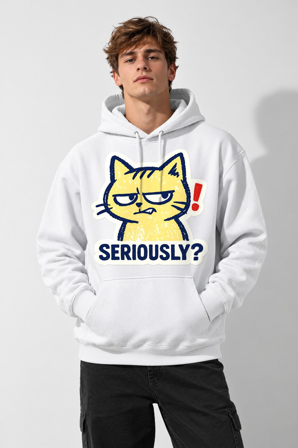 Seriously Grumpy Cat - White
