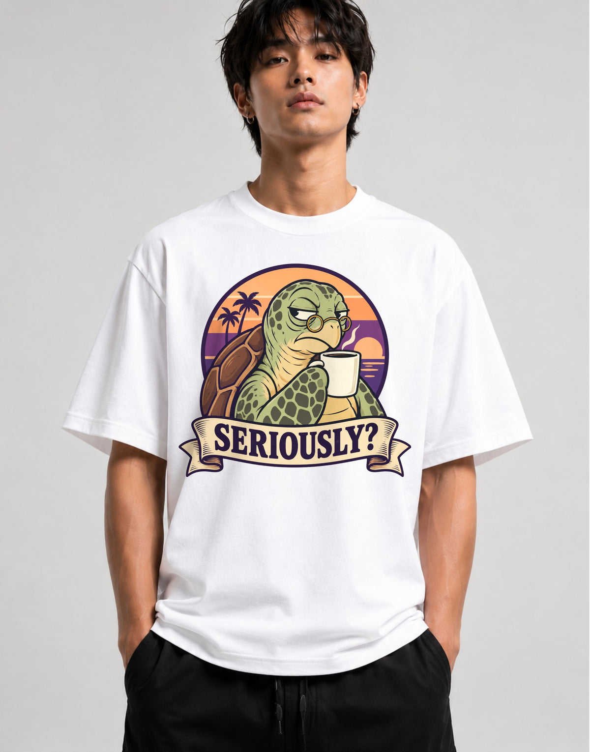 Seriously Turtle - White