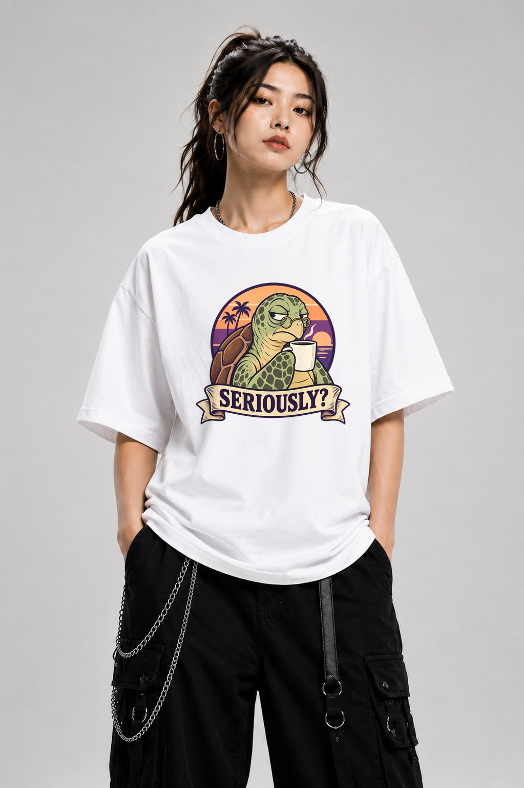 Seriously Turtle - White