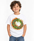Serpent Ouroboros Flame - White