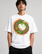 Serpent Ouroboros Flame - White