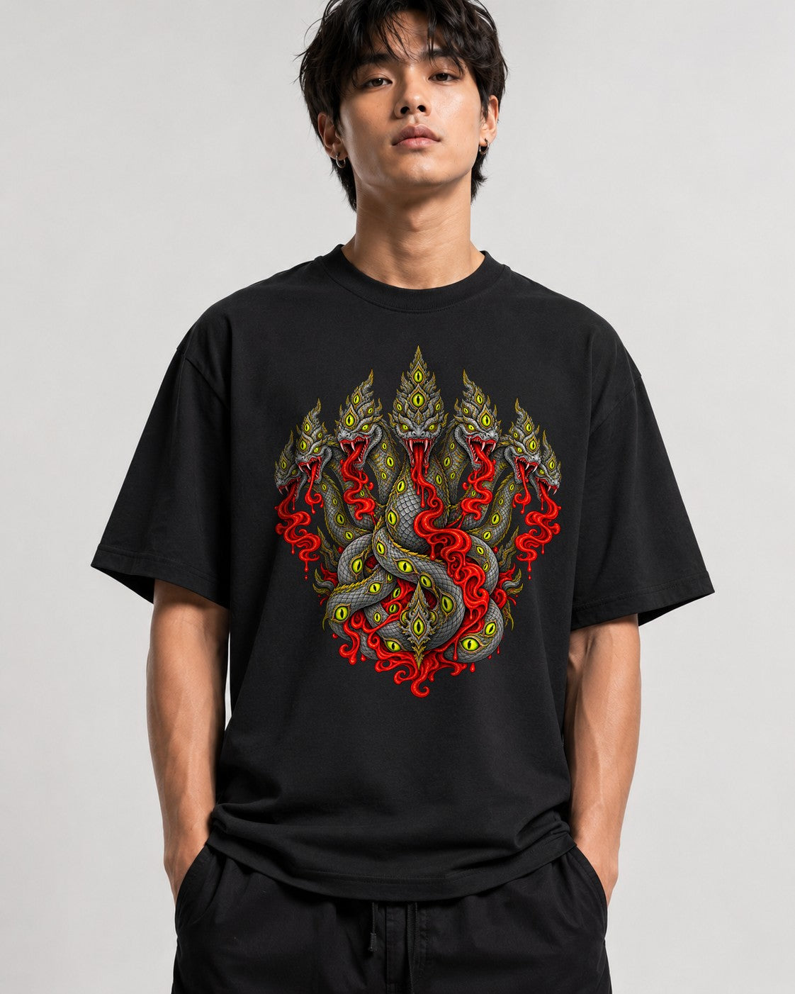 Seven Headed Serpent - Black
