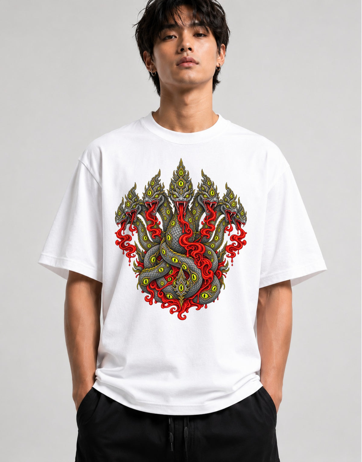 Seven Headed Serpent - White
