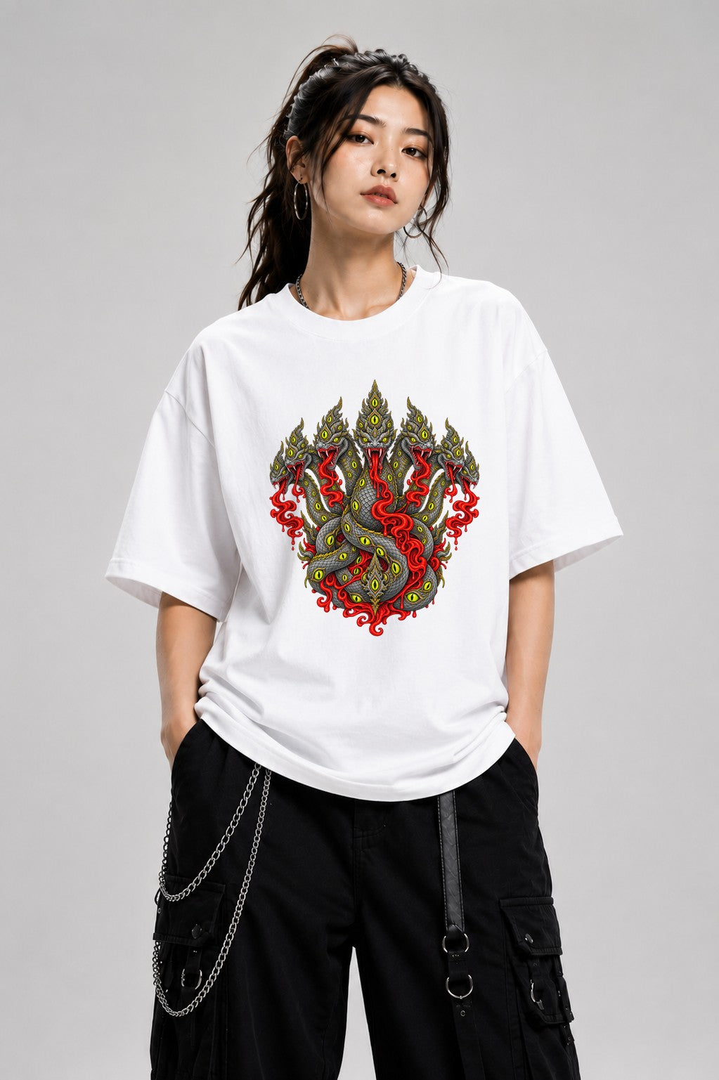 Seven Headed Serpent - White
