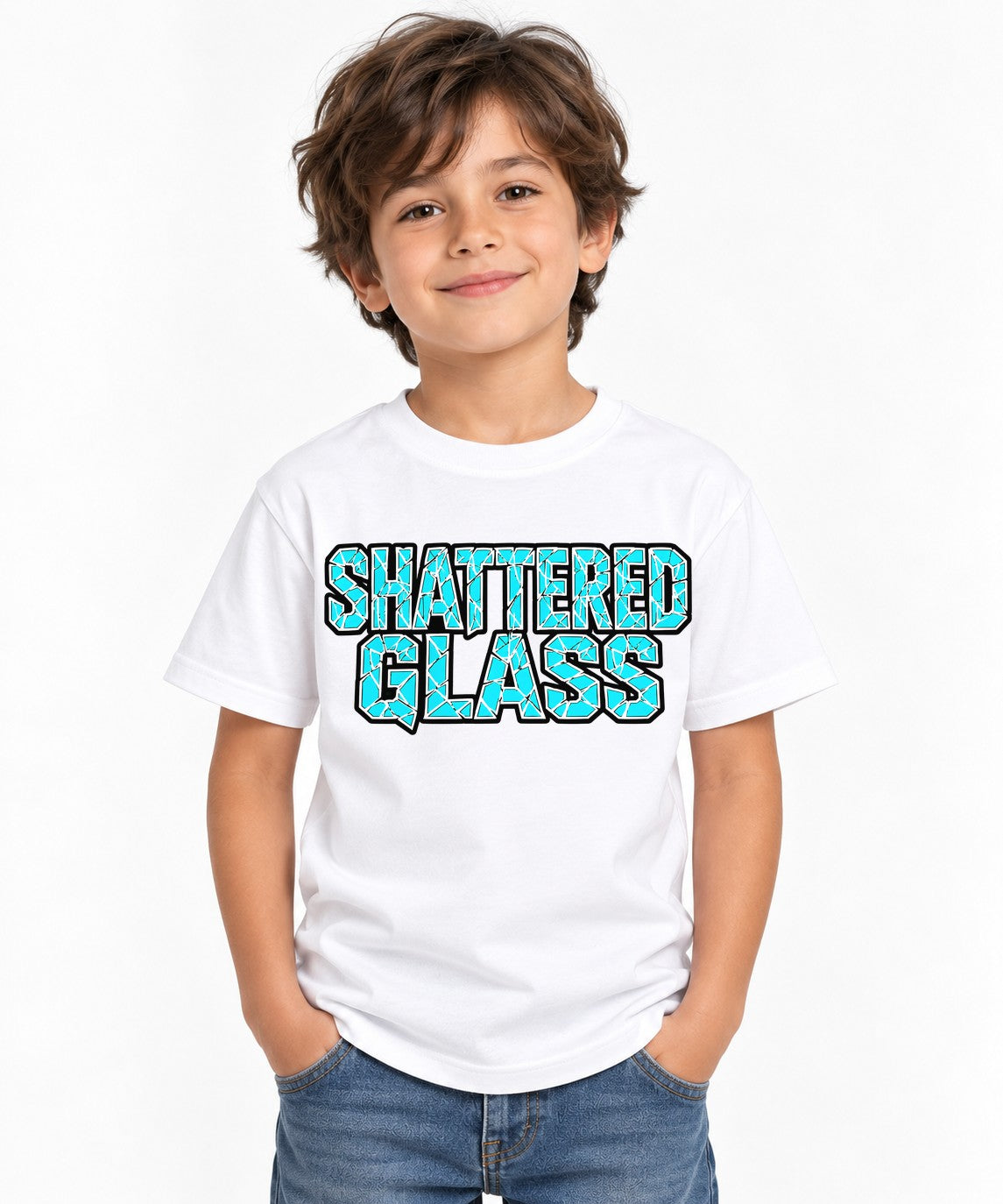 Shattered Glass Mosaic - White