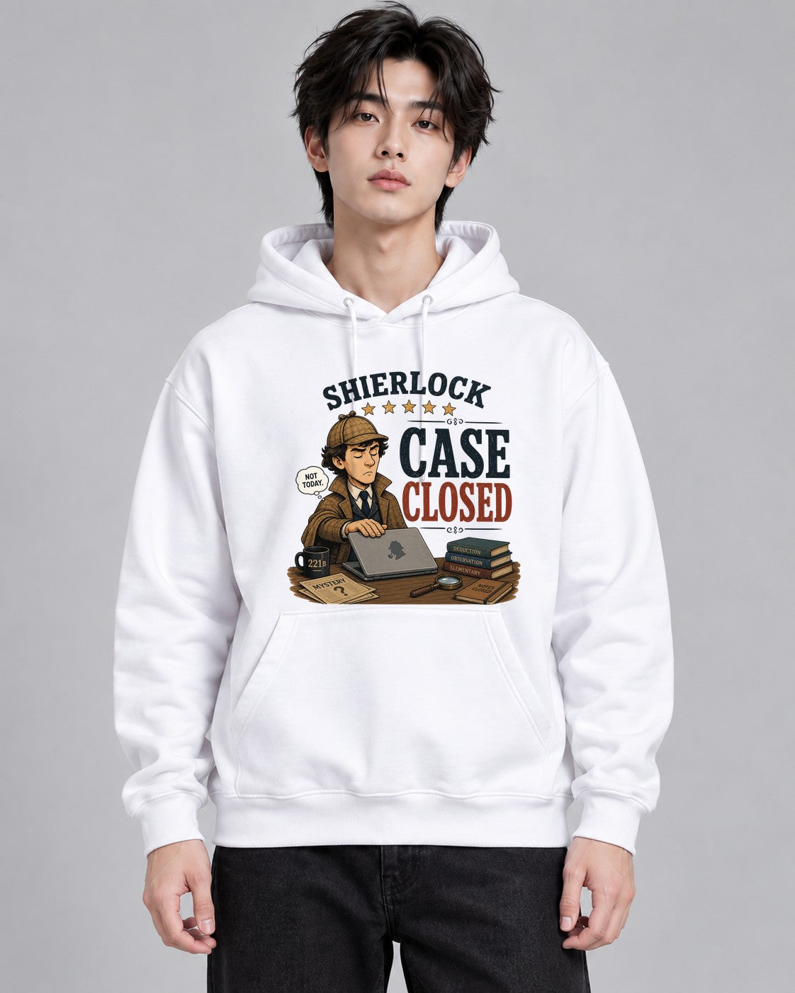 Sherlock Case Closed Not Today Detec - White