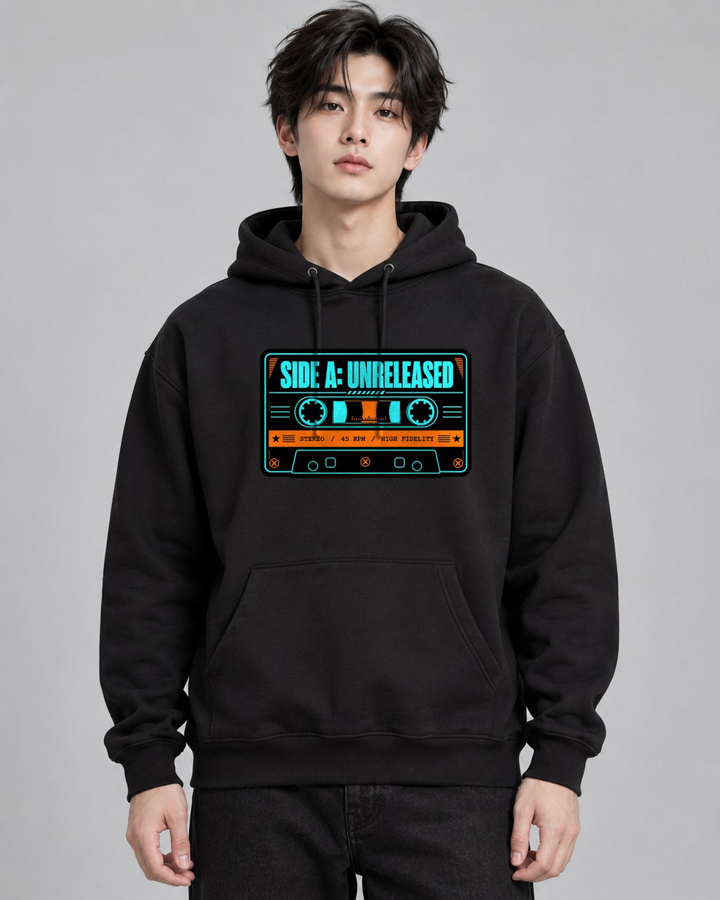 Side A: Unreleased Retro Cassette Ta - Black