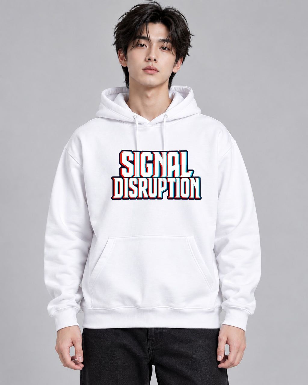 Signal Disruption Anaglyph - White
