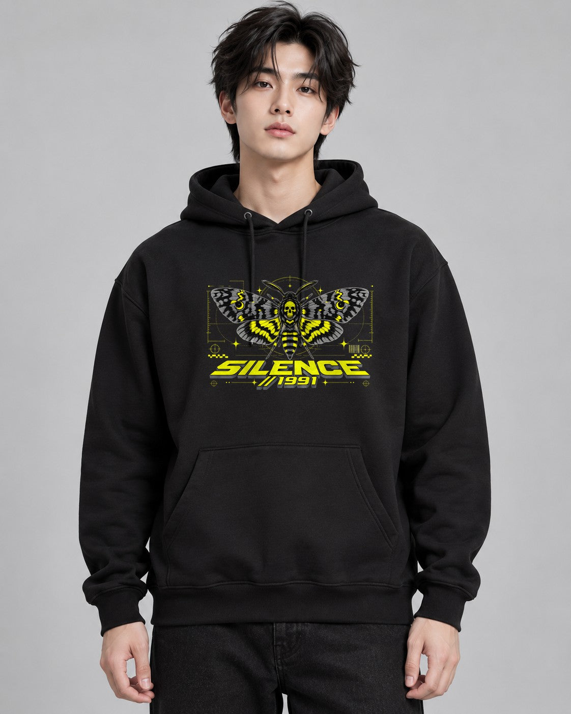 Silence Death's Head Moth - Black