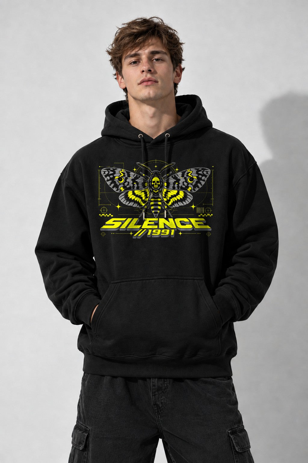 Silence Death's Head Moth - Black