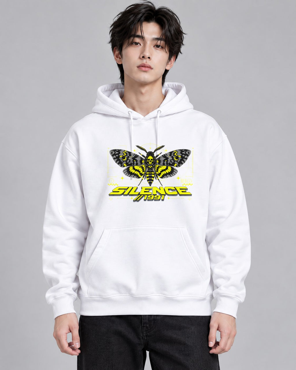 Silence Death's Head Moth - White