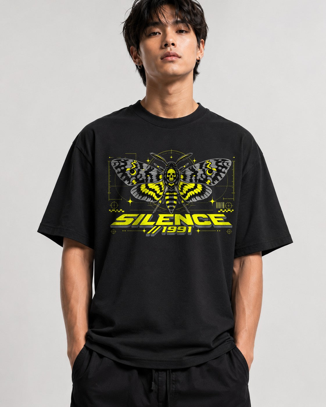Silence Death's Head Moth - Black