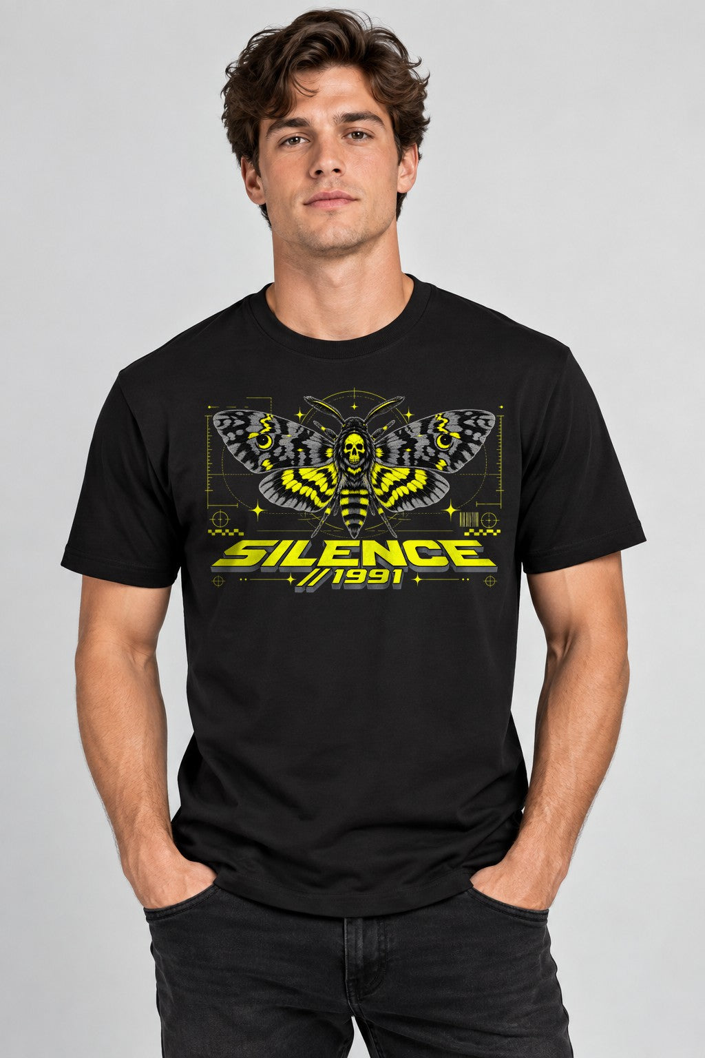 Silence Death's Head Moth - Black
