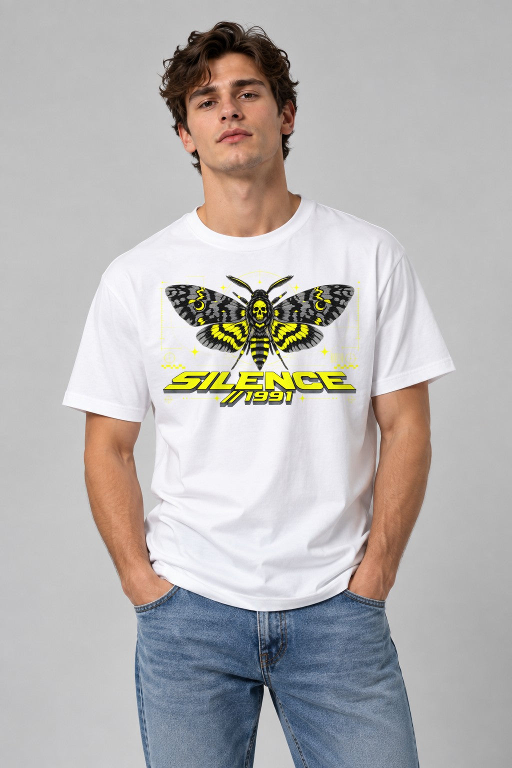 Silence Death's Head Moth - White