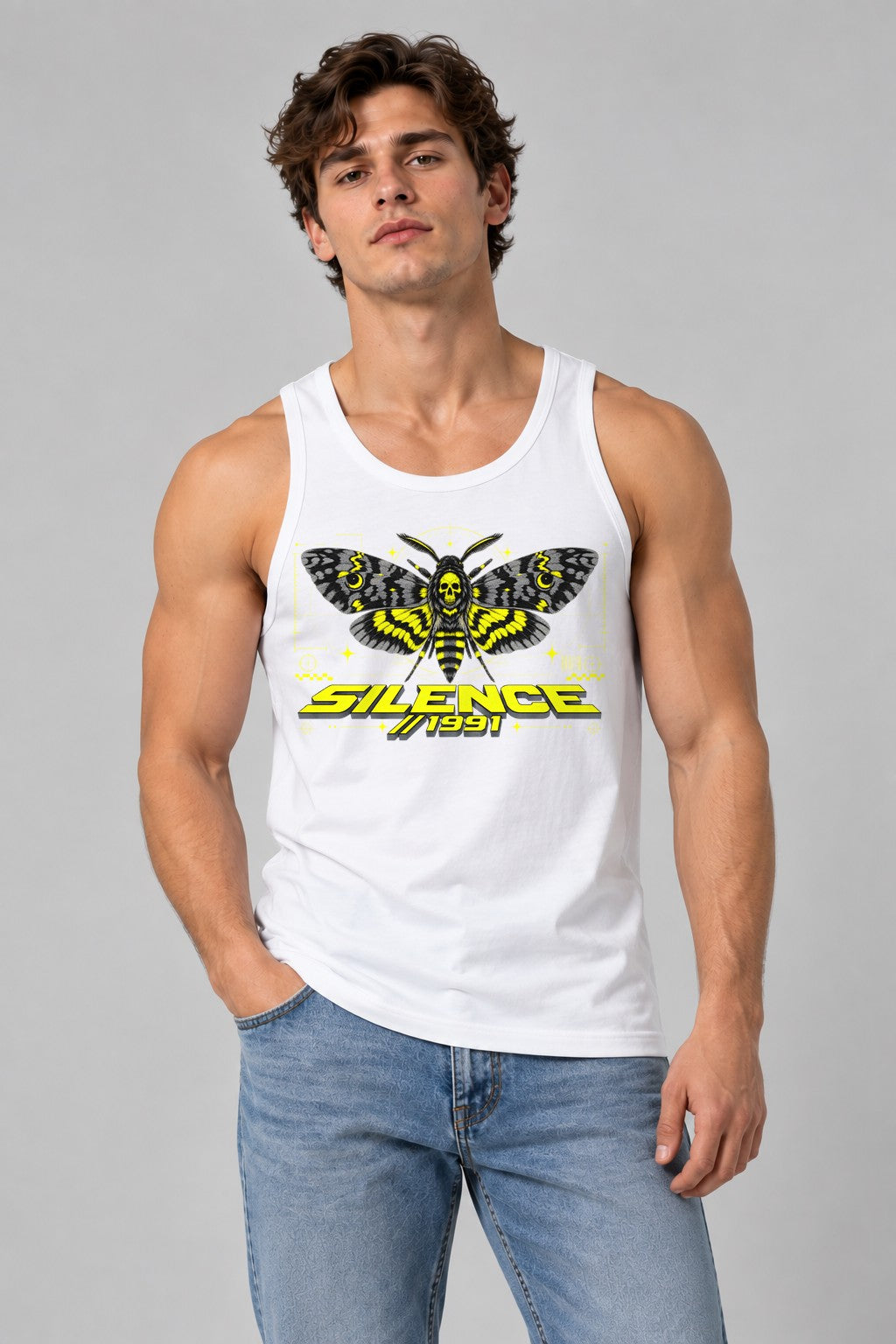 Silence Death's Head Moth - White