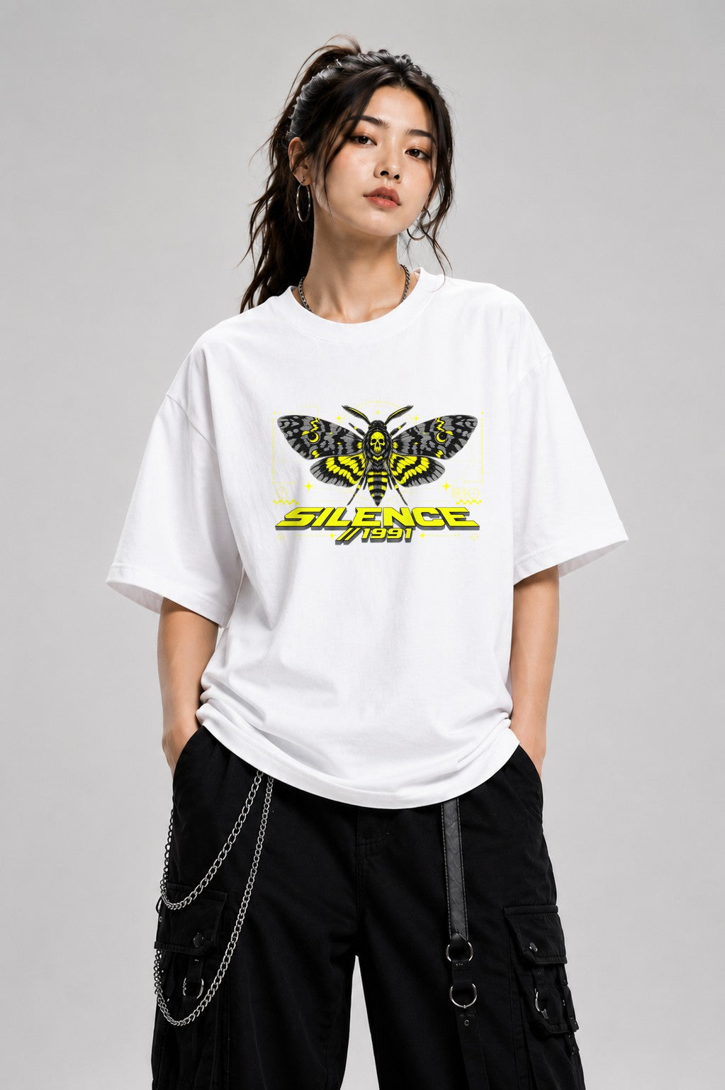 Silence Death's Head Moth - White