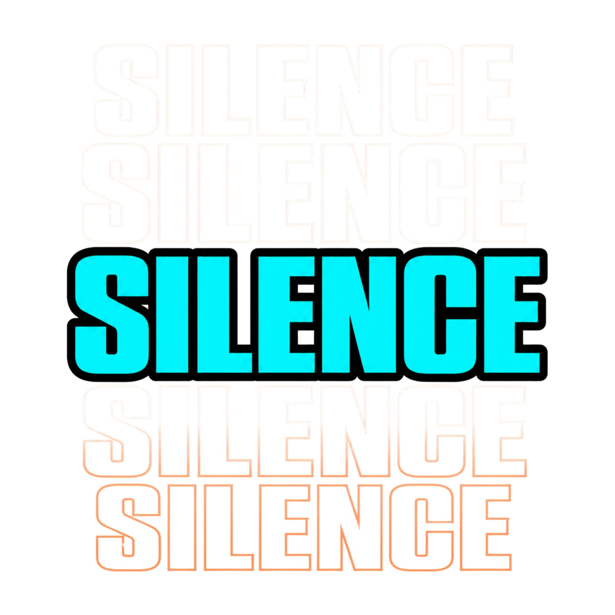 Silence Typography Graphic Tee - Bold Streetwear Statement Design