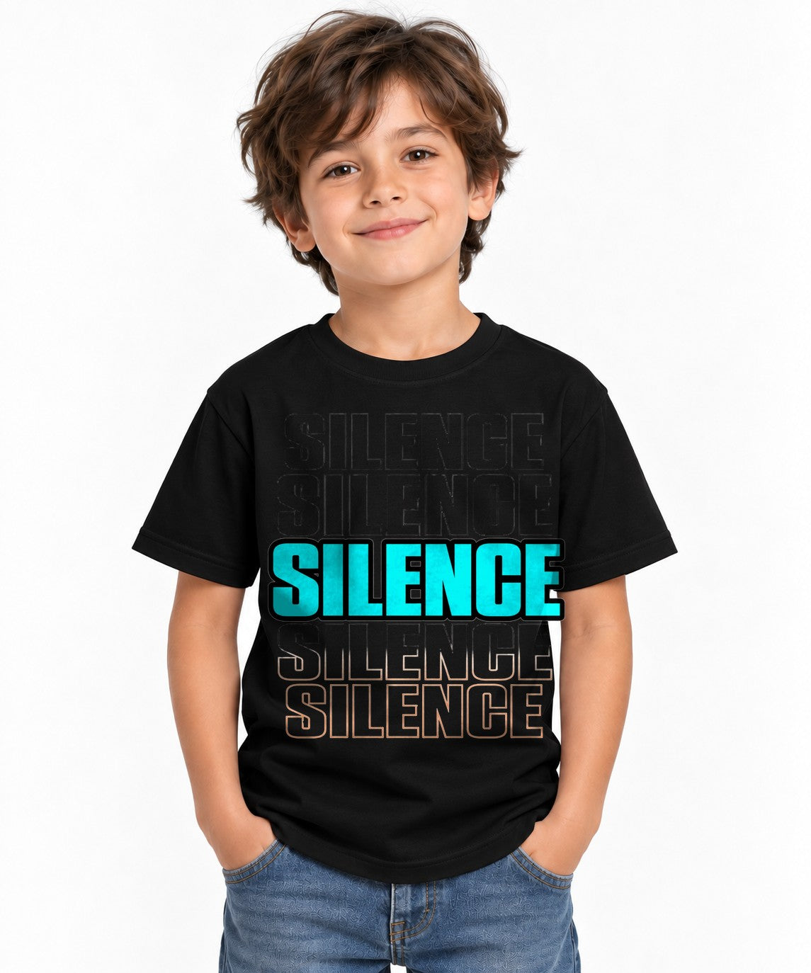 Silence Typography - Black