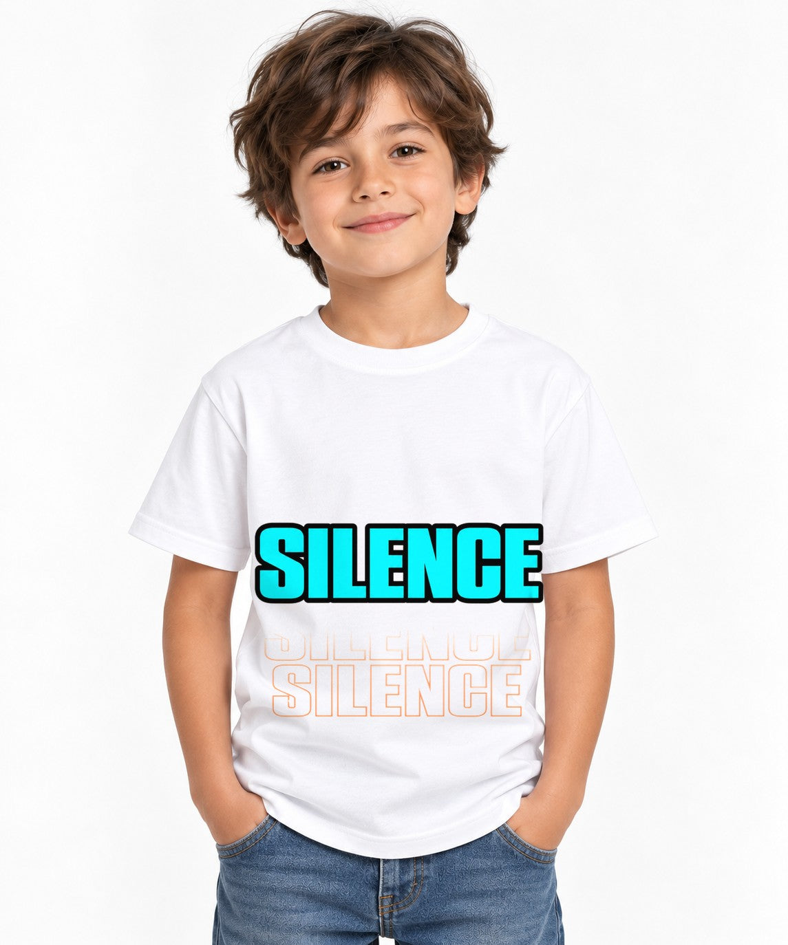 Silence Typography - White