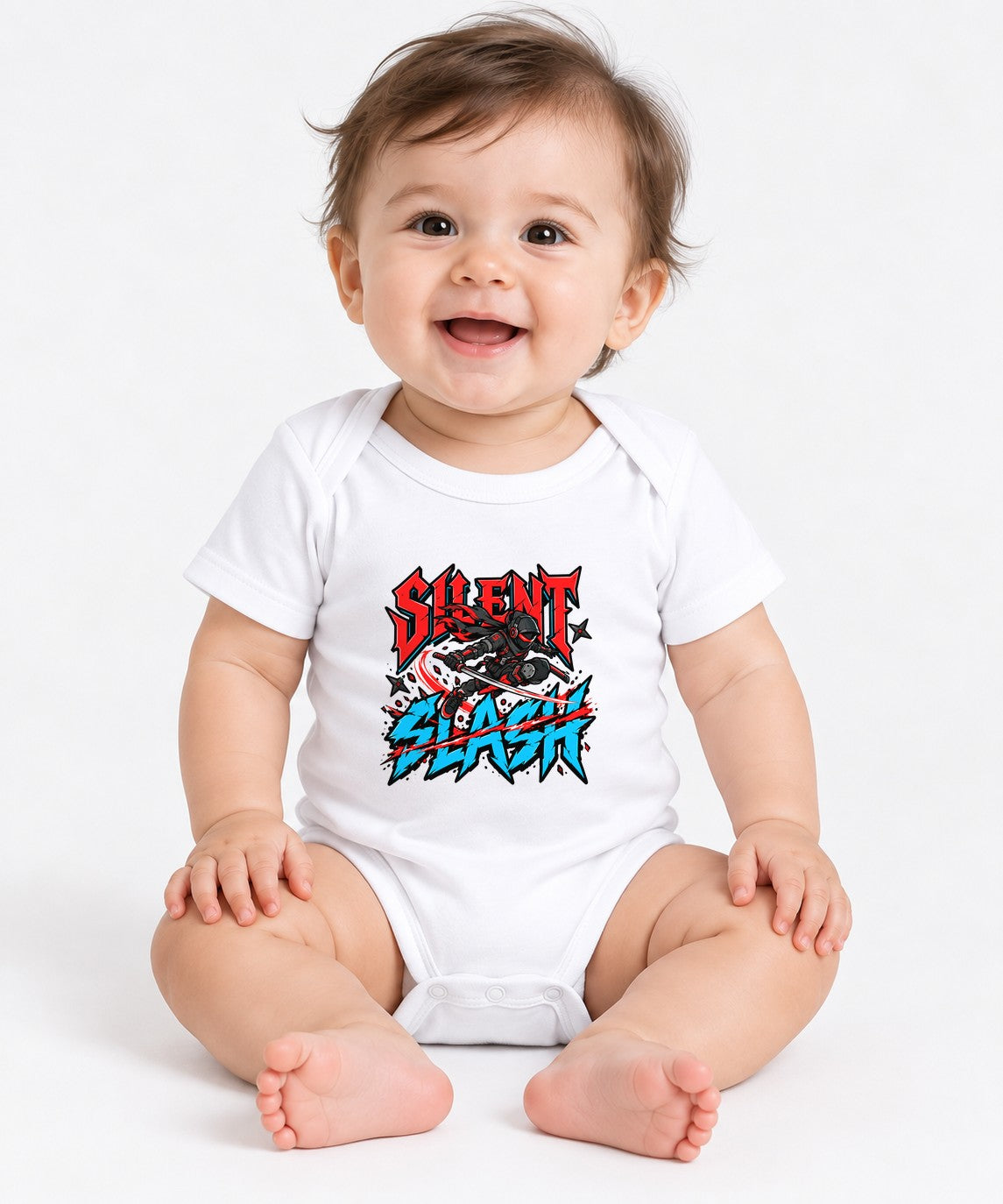 Silent Assassin Ninja Warrior Shirt - Urban Graffiti Style - White