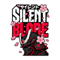 Silent Blade Samurai Helmet Graphic Tee - Japanese Warrior Art