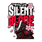 Silent Blade Samurai Helmet Graphic Tee - Japanese Warrior Art