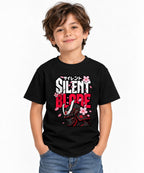 Silent Blade Samurai Helmet Graphic Tee - Japanese Warrior Art - Black