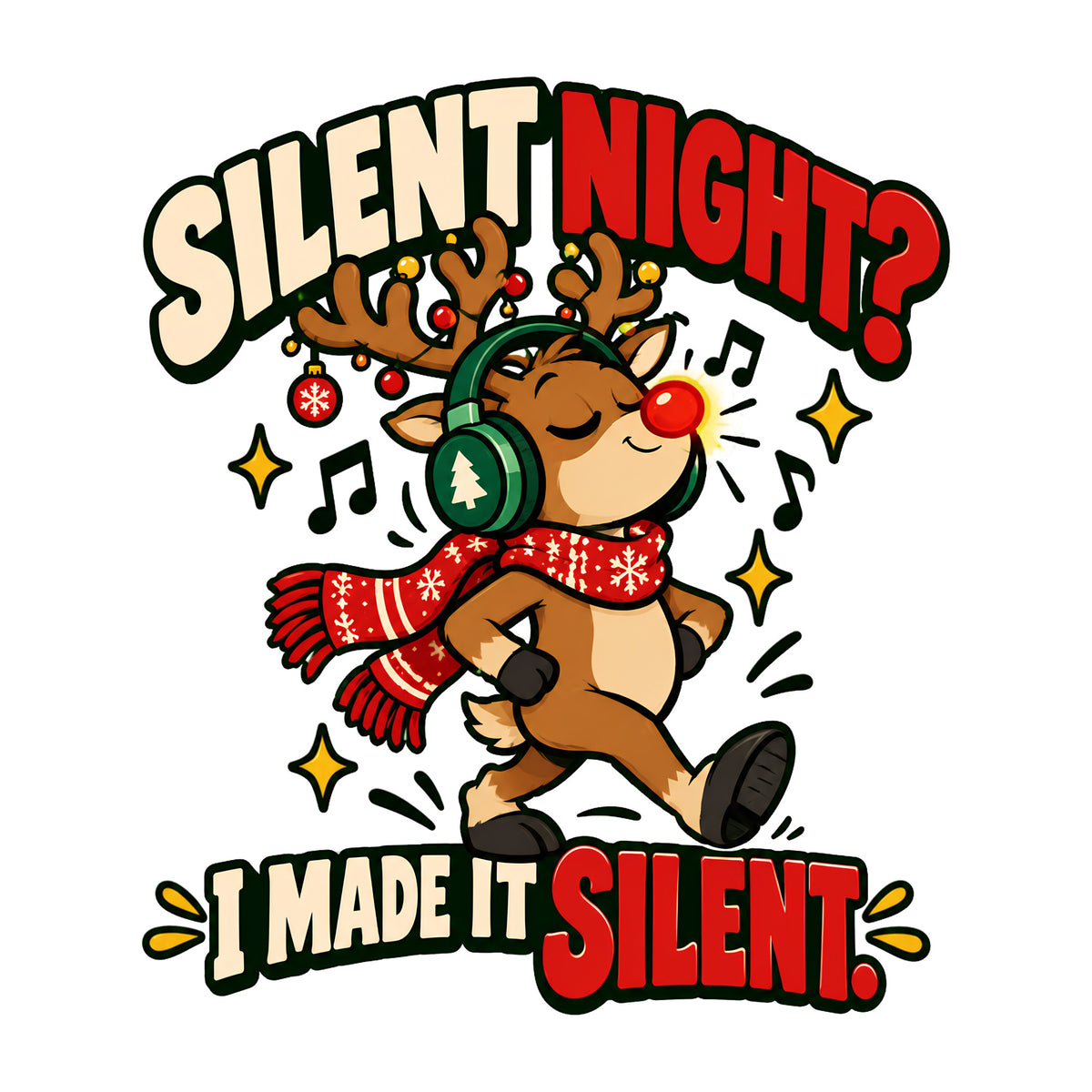 Silent Night Reindeer