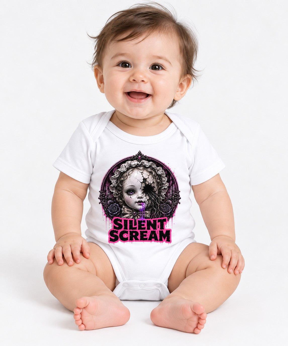 Silent Scream Doll - White
