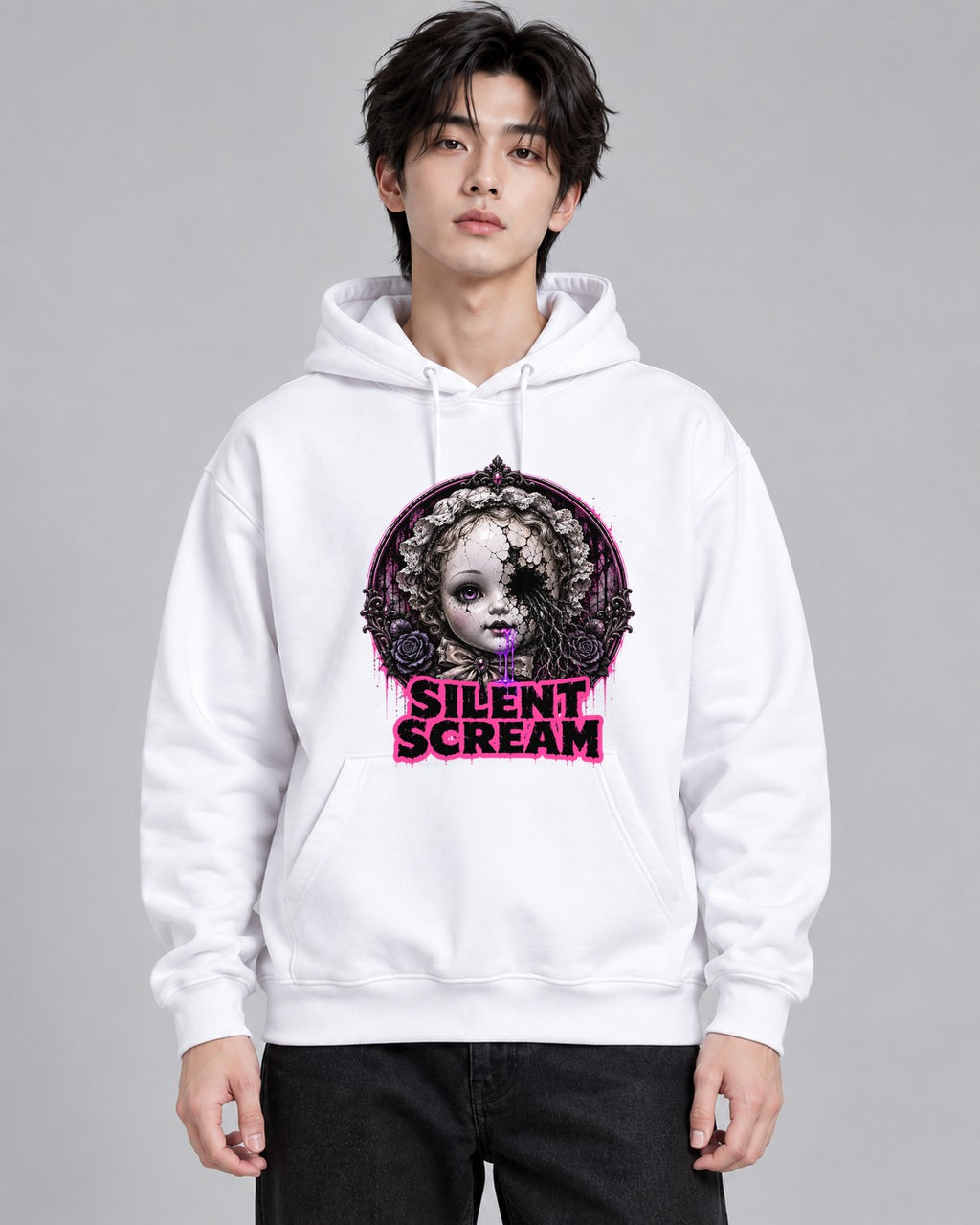 Silent Scream Doll - White