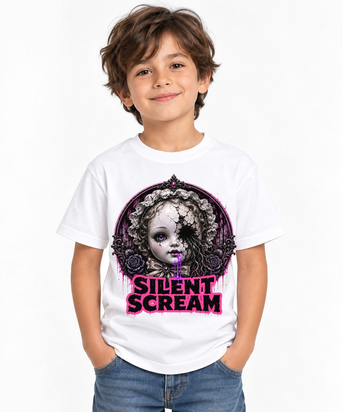 Silent Scream Doll - White