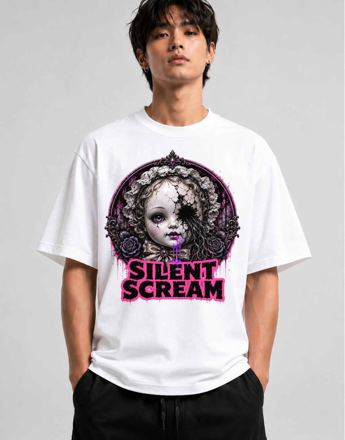 Silent Scream Doll - White