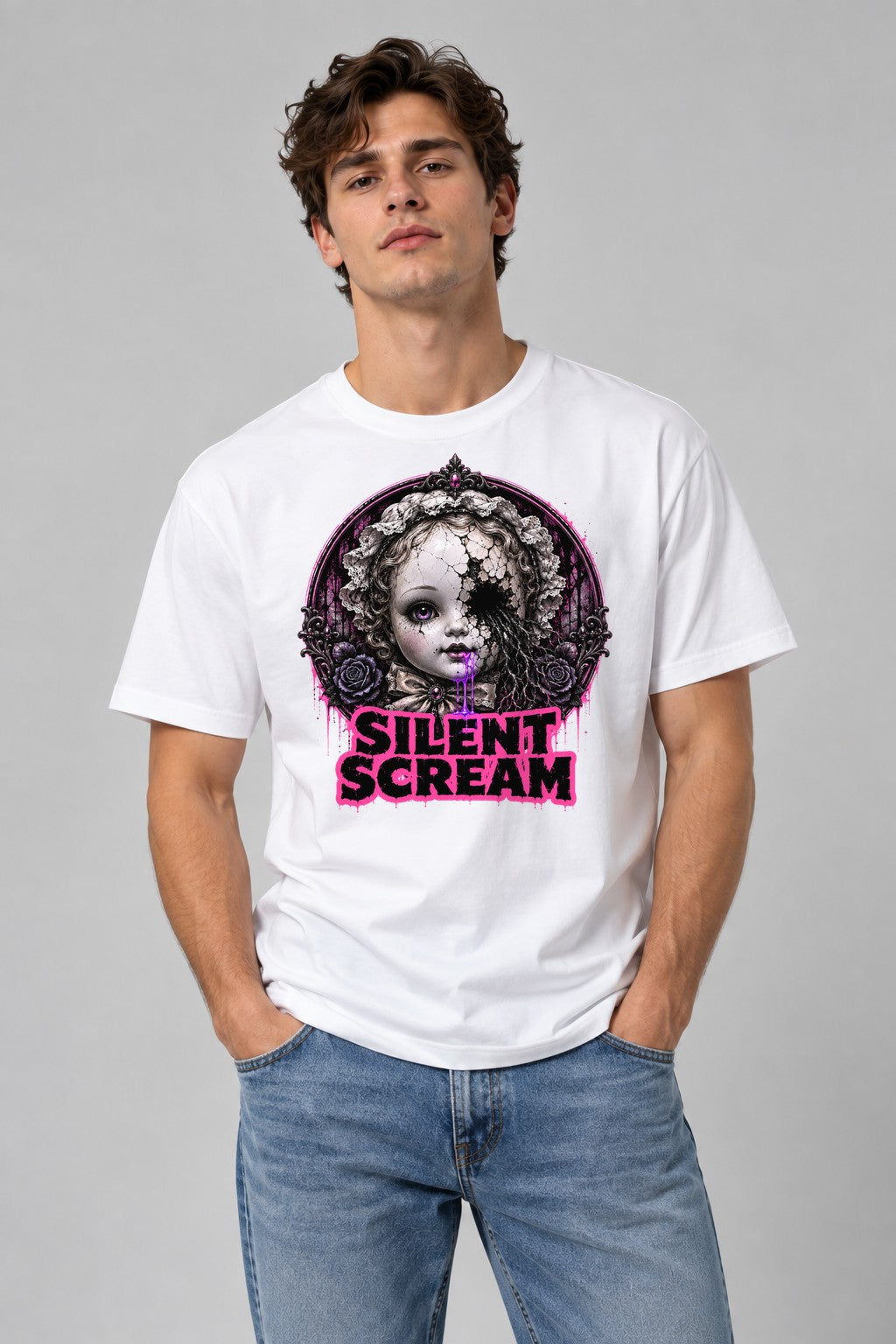 Silent Scream Doll - White