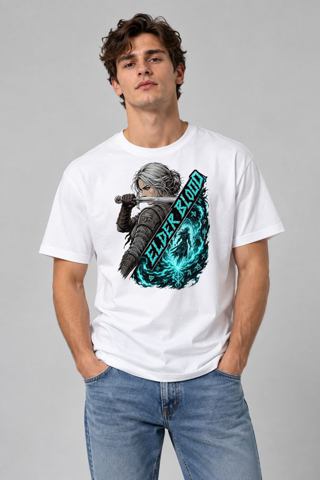 Silver Wolf Warrior - White