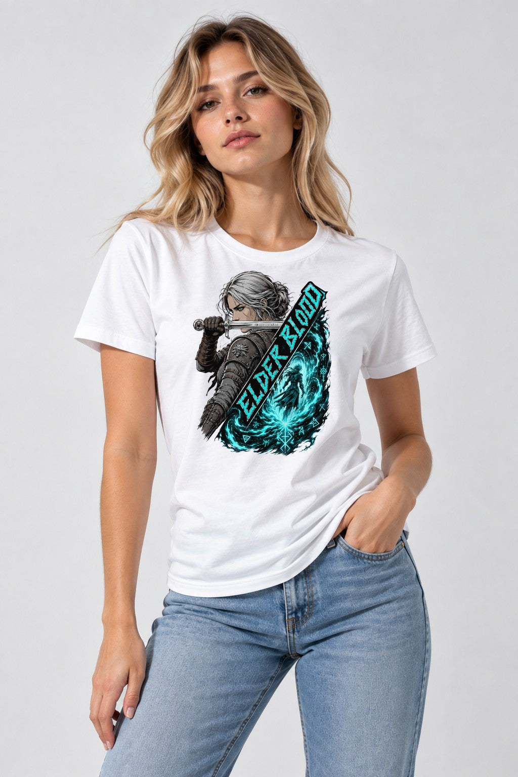 Silver Wolf Warrior - White
