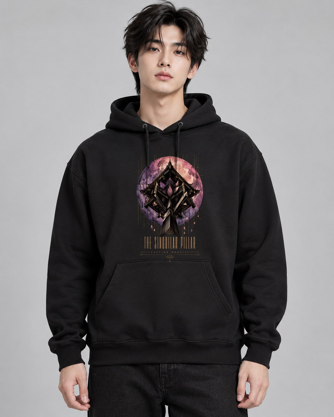 Singular Pillar Pagoda - Black