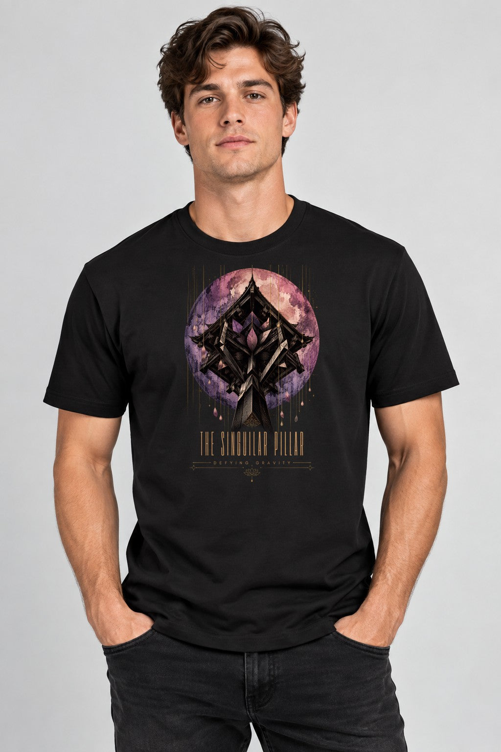 Singular Pillar Pagoda - Black