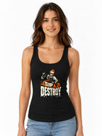 Sip & Destroy Skeleton Barista Graphic Tee - Coffee Lover Shirt - Black