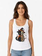 Skeletal Witch Cat - White